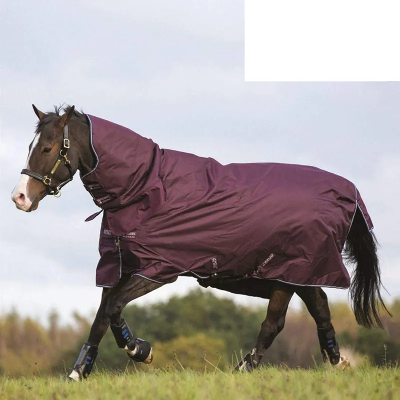 Horseware Amigo Hero 6 All in One 100g Turnout Rug - Burgundy/Tan/Navy